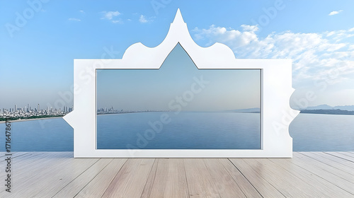 Pakistan 3D Topographic map Geography Cartography and topology Sea Blue surface 3D rendering illustration