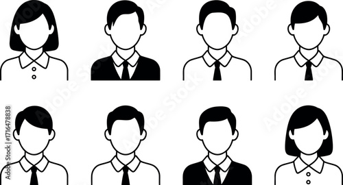 Diversity in the workplace shown through vector style portraits of employees