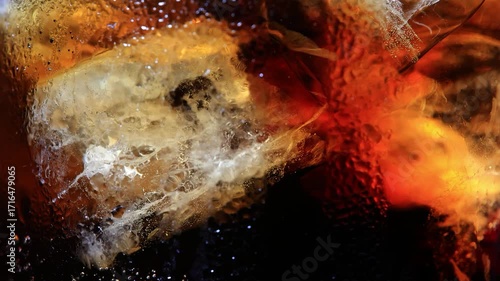 Getränk mit Eiswürfel Slow Motion 4K_120 FPS mit drehbewegung