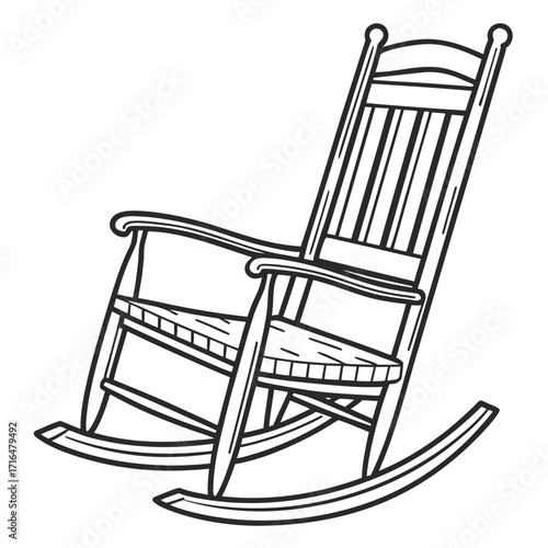 Classic Wooden Rocking Chair A Relaxing Escape into Comfort and Tradition