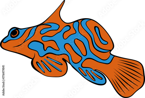 Shimmering Sea Basslet Drawing 38