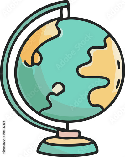 globe on white background