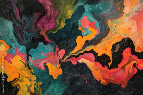 abstract by swirling theme