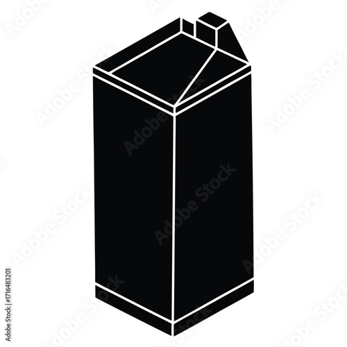 juice carton mockup flat color illustration on the white