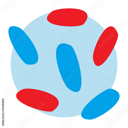 Flat Rod Bacteria Icon Microbiology Vector Illustration