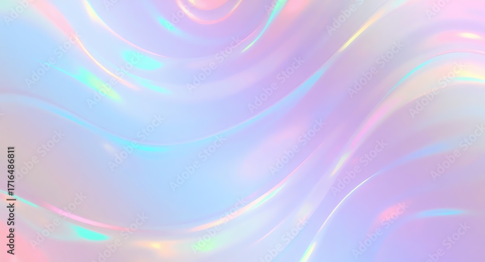 Obraz premium Vibrant Iridescent Rainbow Abstract Background,holographic, rainbow, pastel, abstract, shimmer, colourful, reflective, prismatic, glossy