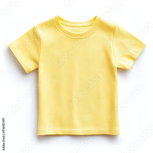 Yellow children's t-shirt, flat lay