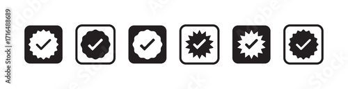  verified badge icon, official profile account sign vector design, check mark icon,,Profile verified, vectod , vector illustration eps 10.