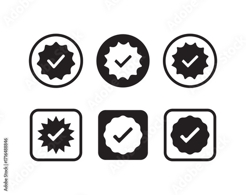  Verification Checkmark for Social Media, gradient verified twitter x, instagram, facebook, approved profile sign, vector illustration eps 10.