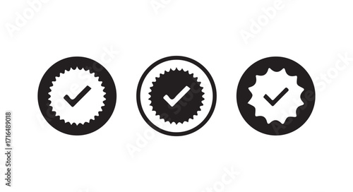  Verification Checkmark for Social Media, gradient verified twitter x, instagram, facebook, approved profile sign, vector illustration eps 10.