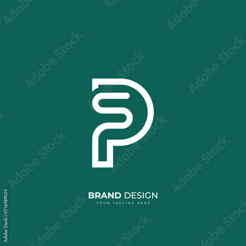 letter Ps or Sp unique royalty modern monogram logo