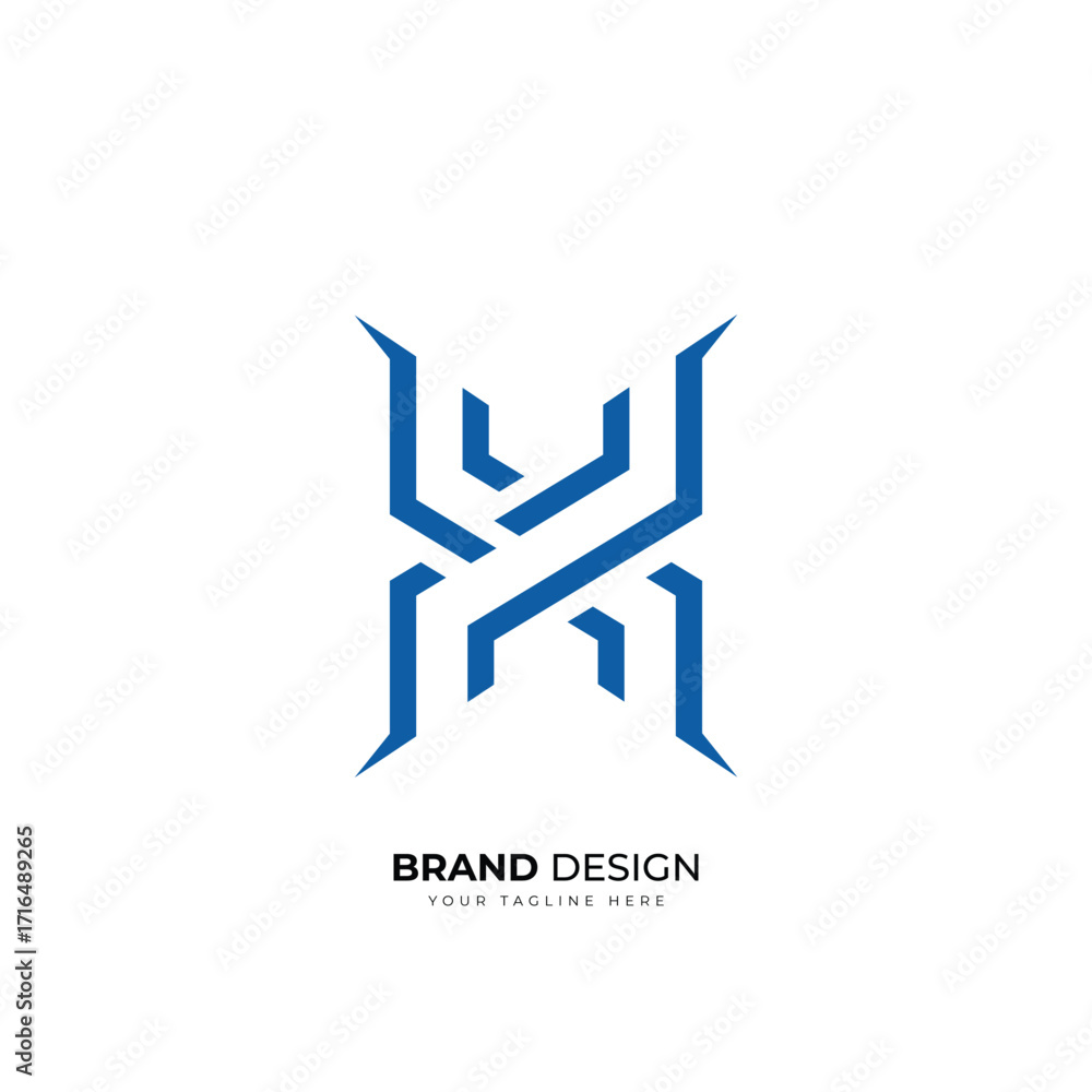 Fototapeta premium Line Art Letter X Modern Creative Minimal Monogram Logo