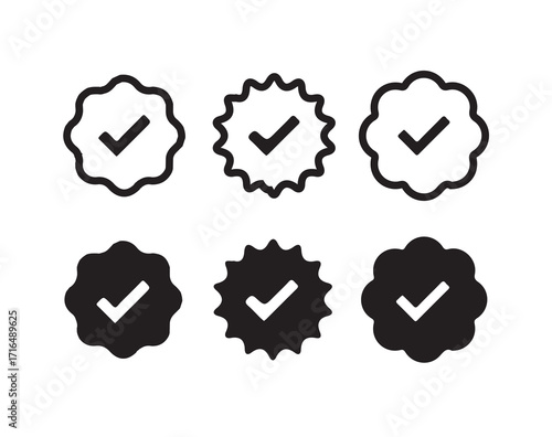  verified badge icon, official profile account sign vector design, check mark icon,,Profile verified, vectod , vector illustration eps 10.