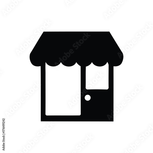 storefront building icon. vector illustration of a shop window