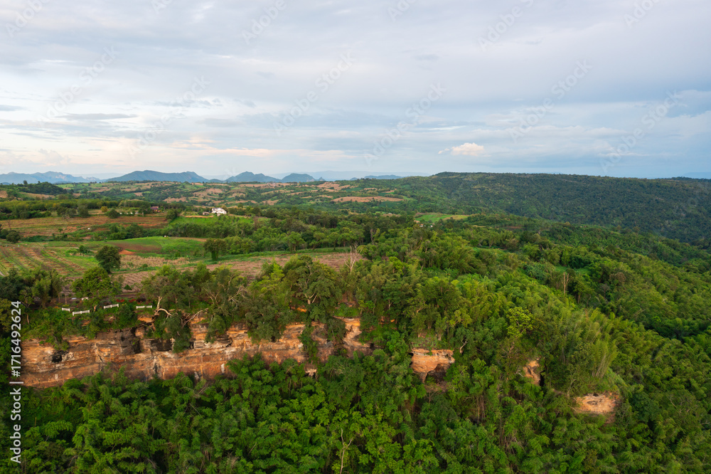 Obraz premium Aerial view of Grand canyon Nam Nao located in Phetchabun province, Thailand.
