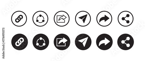 Set of share icon, Share arrow symbol collection, Share icon set, Arrow symbol, Reply send forward icons button, vector illustration eps 10.