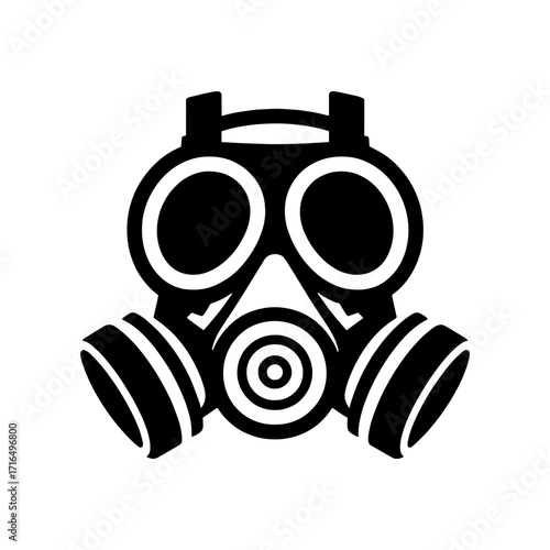 black color illustrative image of a respirator mask