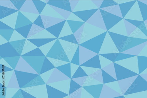 Modern abstract background with blue polygonal geometric shapes in low poly style.