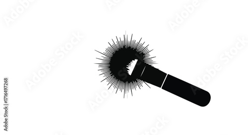 Microphone with radiating sound waves, symbolizing broadcast or performance