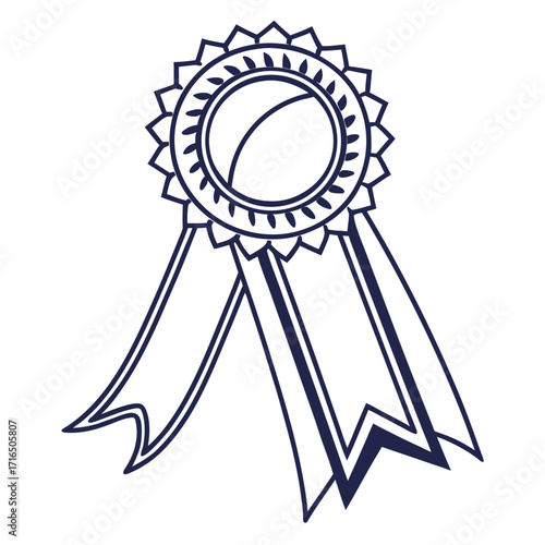 Illustration of a rosette ribbon award