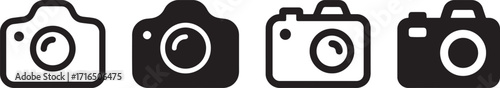camera, icon, photography, photo, image, capture, lens, vintage, modern, silhouette, graphic, symbol, design, object, technology, isolated, white background, black, set, collection, equipment, digital