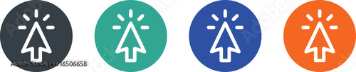 cursor, icon, click, pointer, arrow, mouse, selection, digital, web, internet, technology, design, graphic, symbol, isolated, white background, dark blue, teal, blue, orange, set, collection, navigati