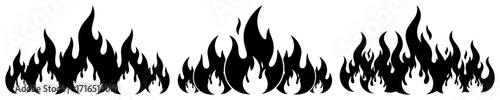 A Fiery Border of a Hot Flames