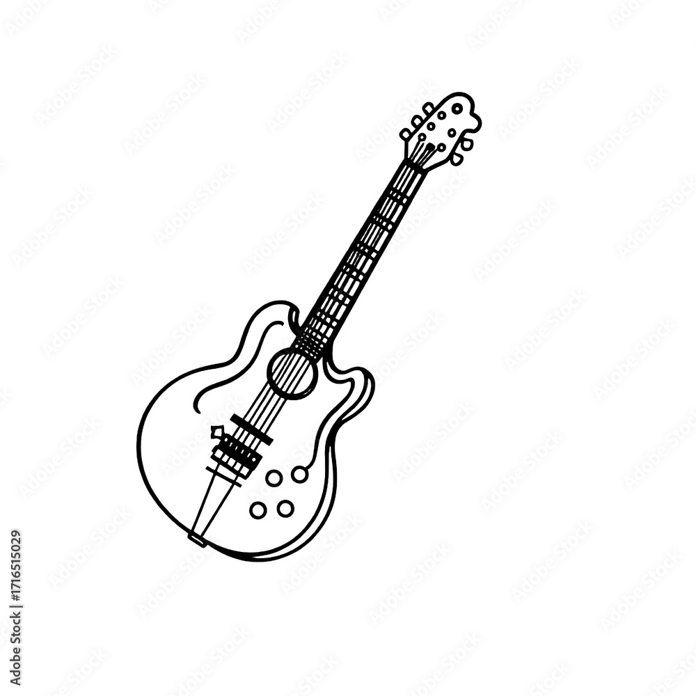 Fototapeta premium acoustic guitar isolated on white