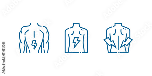 Back Pain, Back Pain icon, Back Pain Relief and Treatment Vector, Chronic Back Pain Illustration, Lower and Upper Back Pain Therapy, Muscle Pain Infographic Template Design