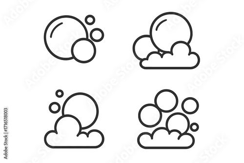 Perfume outline icon set for graphic design, web apps, adverts, various cards, transparent background, vector cartoon illustration, ordered collection of fragrance symbols