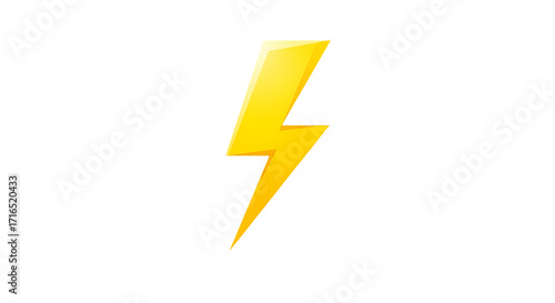Lightning bolt vector illustration yellow energy power thunder electricity strike flash icon graphic 100 transparent background