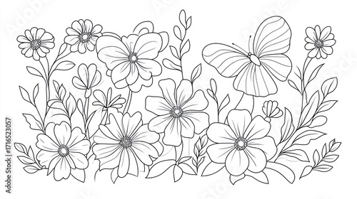 Wallpaper Mural Floral design illustration Torontodigital.ca