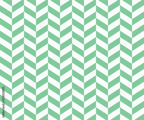 Zigzag chevron alternate green and white color, seamless pattern background, Seamless pattern - slant (oblique) opposite dark and light Black lines on white background, imitation of corners