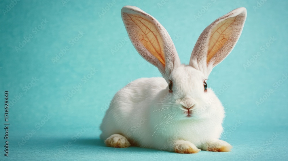 Obraz premium White rabbit studio shot