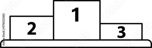 Scalable vector graphic of a sports podium for first second third place