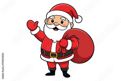 Santa Claus Cartoon Clipart Bundle