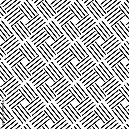 Seamless Crosshatch Geometric Pattern Vector. Abstract Crisscross Line Texture Tile, Minimal Monochrome Grid Mesh Background for Print, Web, Wallpaper, Packaging, and Branding.
