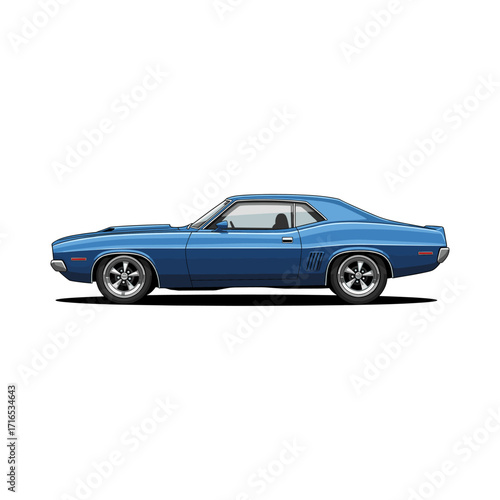 A muscle car, Sports car icon logo flat vector design