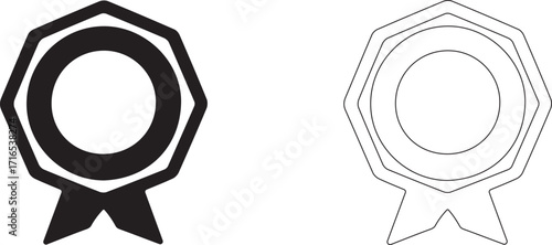 Medal badge. Vector template.