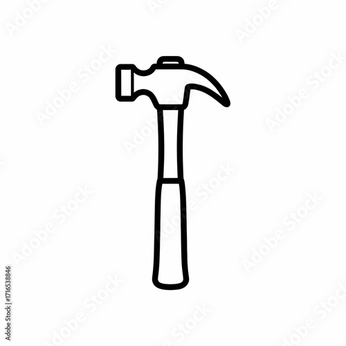 hammer on white background