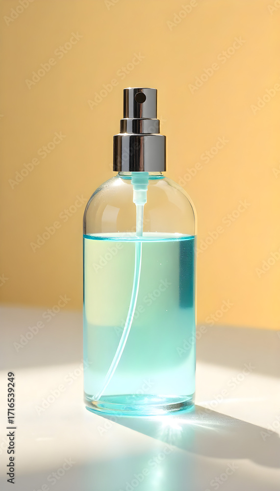 Naklejka premium bottle of perfume on white background