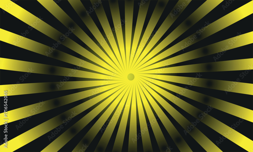 Obraz premium Vector art of abstract radial burst of yellow light against a dark background