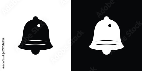 Black and white bell icons showing alert or notification