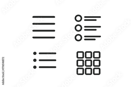 Presentation board outline icon collection, editable stroke vector set, perfect for infographics, articles, books, flyers, banners, editable cartoon style, transparent background