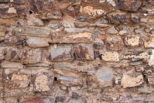 Texture of an old stone wall