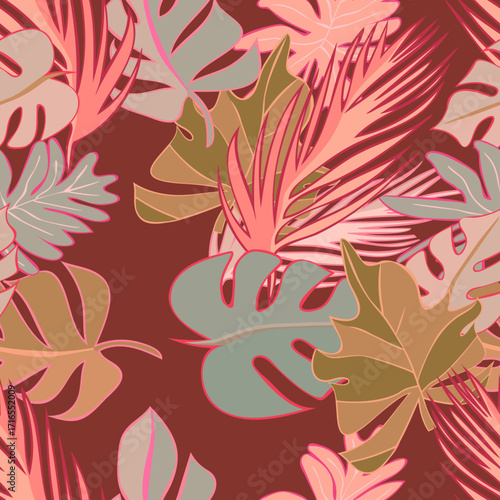 Jungle Leaves Seamless Pattern 