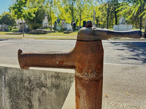 Photos Water trough old, rusty spawning well.