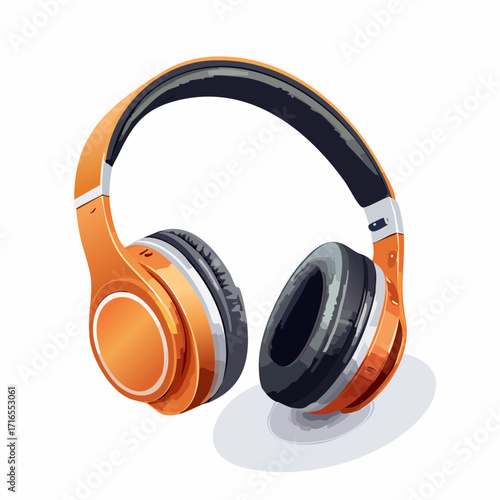 Vibrant orange and black wireless headphones offering a premium and immersive audio experience for music enthusiasts and technology lovers alike