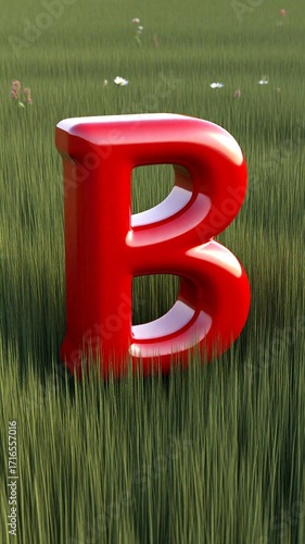 red plastic letter 