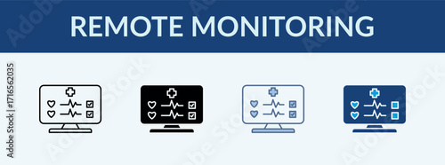 Remote Monitoring Multiple Style Icon Collection